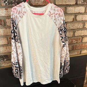 Orange and Pink Long Sleeve T-Shirt